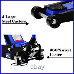 Floor Jack, Professional Heavy Duty Hydraulic, Low Profile, Steel Racing with1