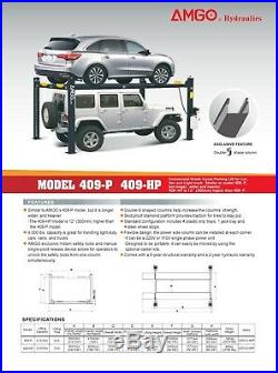 Free Installation Mid-atlantic Amgo 408-p Four Post Parking Lift