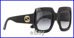Gucci GG0053S 001 54mm Oversize Square Black Women Sunglasses FAST SHIPPING US