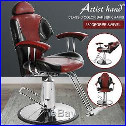 Hair Salon Barber Chair Hydraulic Recline Heavy Duty Ergonomic Styling Equipment