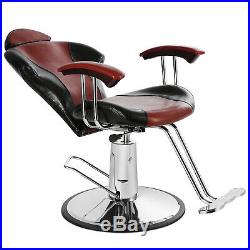 Hair Salon Barber Chair Hydraulic Recline Heavy Duty Ergonomic Styling Equipment