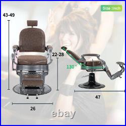 Hair Salon Chair Barber Reclining Hair Cutting Heavy Duty Hydraulic Pump