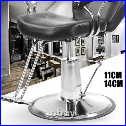 Hair Salon Chair Styling Heavy Duty Hydraulic Pump With Barber Chair Base Silver