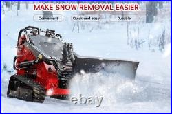 Heavy Duty 1100mm Snow Blade for Mini Skid Steer 30° Hydraulic Tilt Attachment