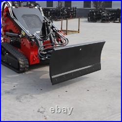 Heavy Duty 1100mm Snow Blade for Mini Skid Steer 30° Hydraulic Tilt Attachment