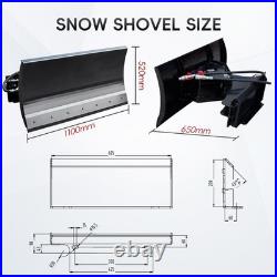 Heavy Duty 1100mm Snow Blade for Mini Skid Steer 30° Hydraulic Tilt Attachment