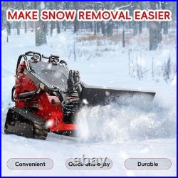 Heavy Duty 1100mm Snow Blade for Mini Skid Steer 30° Hydraulic Tilt Attachment