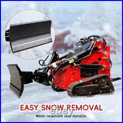 Heavy Duty 1100mm Snow Blade for Mini Skid Steer 30° Hydraulic Tilt Attachment