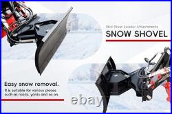 Heavy Duty 1100mm Snow Blade for Mini Skid Steer 30° Hydraulic Tilt Attachment