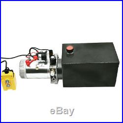 Heavy Duty 12V 8 Quart Hydraulic Pump Power Unit Single Acting 3200 PSI 2.0 GPM
