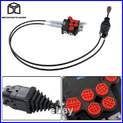 Heavy Duty 2-Spool Hydraulic Valve 21GPM + Anti-Corrosion Steel Cables