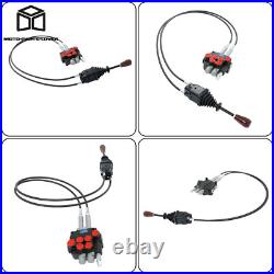 Heavy Duty 2-Spool Hydraulic Valve 21GPM + Anti-Corrosion Steel Cables