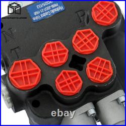 Heavy Duty 2-Spool Hydraulic Valve 21GPM + Anti-Corrosion Steel Cables