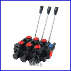 Heavy Duty 3 Spool Hydraulic Valve 25 GPM 3000 PSI 3/4 NPT RD532CCCAAA5A4B1
