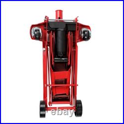Heavy-Duty 3 Ton Hydraulic Floor Jack with Single Quick Lift Piston Pump Red
