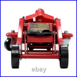 Heavy-Duty 3 Ton Hydraulic Floor Jack with Single Quick Lift Piston Pump Red