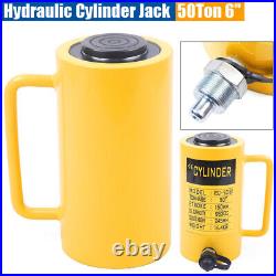 Heavy Duty 50 Ton 6 inch Stroke Hydraulic Cylinder Jack Single Acting Solid Ram