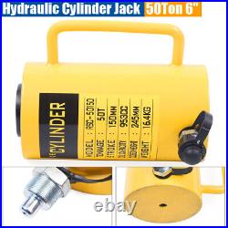 Heavy Duty 50 Ton 6 inch Stroke Hydraulic Cylinder Jack Single Acting Solid Ram