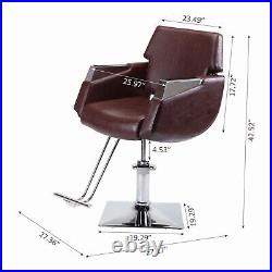 Heavy Duty Adjustable Barber Chair Hydraulic Salon Chair for Hair Styling Beauty