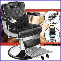 Heavy Duty All Purpose Hydraulic Barber Chair Vintage Recline Salon Beauty Spa