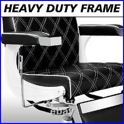 Heavy Duty All Purpose Hydraulic Barber Chair Vintage Recline Salon Beauty Spa
