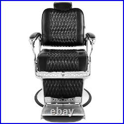 Heavy Duty All Purpose Hydraulic Black Barber Chair Recline Salon Beauty Stylist
