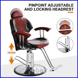 Heavy Duty All Purpose Reclining Hydraulic Barber Chair Salon Beauty Spa Styling