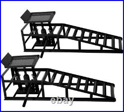 Heavy Duty Auto Car Truck Service Ramps Lifts Car Hydraulic Lift Frame 2 Pcs Blk