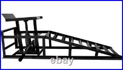 Heavy Duty Auto Car Truck Service Ramps Lifts Car Hydraulic Lift Frame 2 Pcs Blk
