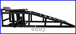 Heavy Duty Auto Car Truck Service Ramps Lifts Car Hydraulic Lift Frame 2 Pcs Blk