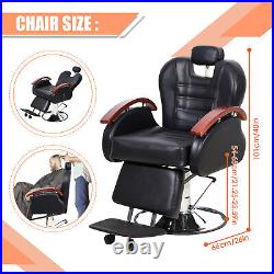Heavy Duty Barber Chair All Purpose Hydraulic Recline Barber Chair Salon Chair