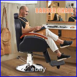 Heavy Duty Barber Chair All Purpose Hydraulic Recline Barber Chair Salon Chair