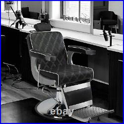 Heavy Duty Barber Chair Hydraulic Recline Hair Styling Chair Beauty Equipment