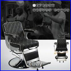 Heavy Duty Barber Chair Hydraulic Recline Hair Styling Chair Beauty Equipment