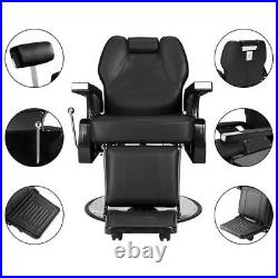 Heavy Duty Barber Chair Hydraulic Recline Salon Beauty Stylist Station Equipment