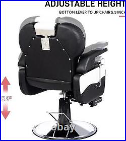 Heavy Duty Barber Chair Hydraulic Recline Shampoo Beauty Spa Salon Equipment