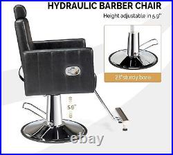 Heavy Duty Barber Chair Salon Chair Hydraulic Recline Beauty Spa Styling Chair