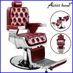Heavy Duty Barber Chair Vintage Styel Hydraulic Recline Salon Beauty Equipment