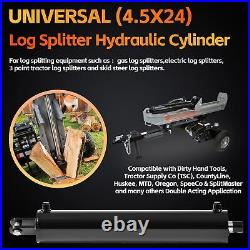 Heavy Duty Double Acting Hydraulic Log Splitter Cylinder 4.5x24-1.75 Rod
