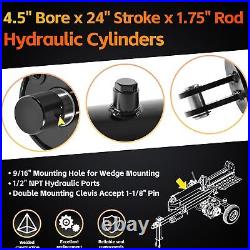 Heavy Duty Double Acting Hydraulic Log Splitter Cylinder 4.5x24-1.75 Rod
