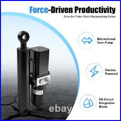 Heavy Duty Electro-Hydraulic Actuator 8 Stroke 4409 lbs Lift 12V 800W 200mm