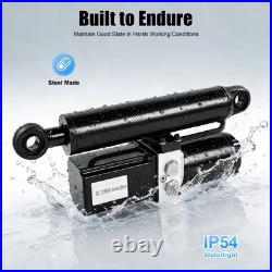 Heavy Duty Electro-Hydraulic Actuator 8 Stroke 4409 lbs Lift 12V 800W 200mm
