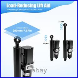 Heavy Duty Electro-Hydraulic Actuator 8 Stroke 4409 lbs Lift 12V 800W 200mm