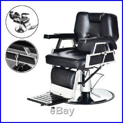 Heavy Duty Fashion Hydraulic Barber Chair Recline Salon Beauty Spa Shampoo Black