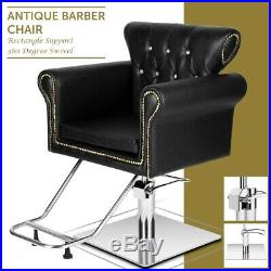 Heavy Duty Hydraulic Antique Barber Chair Salon Beauty Shampoo Styling Equipment