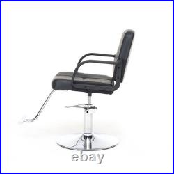 Heavy-Duty Hydraulic Barber Chair, 360° Swivel, Supports 350 LBS, Black