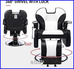 Heavy Duty Hydraulic Barber Chair All Purpose Recline Salon Beauty Styling Chair