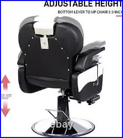 Heavy Duty Hydraulic Barber Chair All Purpose Recline Salon Beauty Styling Chair