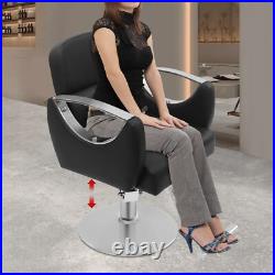 Heavy Duty Hydraulic Barber Chair Black Hair Salon Chair Hair Styling Chair Spa