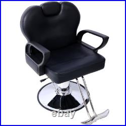 Heavy Duty Hydraulic Barber Chair Extra Wide Seat Reclining Salon Spa Heavy Duty Hydraulic Barber Chair Extra Wide Seat Reclining Salon Spa
